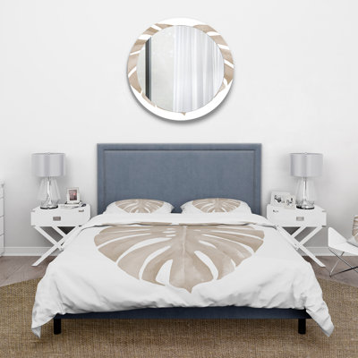 Ensemble de housse de couette ivoire Pastel Monstera