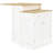 Kitchen Island With Storage Cabinet And 2-Level Rubber Wood Tabletop, Island Table With Adjustable Shelves And Drawers, White