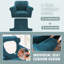 Housse pour fauteuil en velours avec coussin en T et housse de canapé 1 T pour le salon Lavable à la machine-970666656-970275806