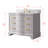 Goleta 42" W Solid and Manufactured Wood Single Bathroom Vanity with Marble Top-1308952560