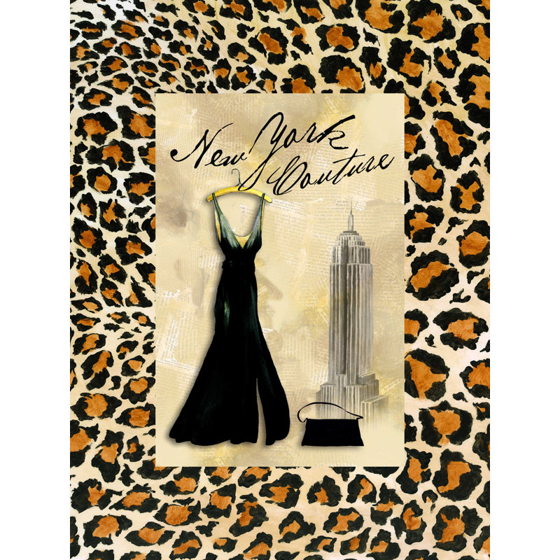 «Black Cheetah Dress», impression sur toile tendue, H 16 po x l 12 po