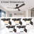 52" Modern  5-CCT LED Propeller Ceiling Fan with Lights and Remote Control, Dimmable, 6 Speeds Reversible Motor