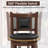 Acelee Swivel Upholstered Counter Stool with Solid Wood Frame-733383386-733383364