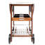 Chariot-bar d'extérieur avec plateau réglable et plateaux amovibles, design industriel moderne pour le plaisir