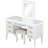 48" Vanity Desk with Mirror and Lights, Makeup Vanity with 7 Drawers and Cushioned Stool, Classic Beige Finish Dressing Table with Hollow Design Drawer for Bedroom, Rubber Wood Legs, Light Beige-1766961995
