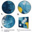 "Bliss Of Happiness" en jaune et bleu II sur toile, 3 pièces-50782232
