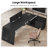 78" L Shaped Executive Desk, Modern Computer Desk With Power Outlets, Storage Drawers And File Cabinet