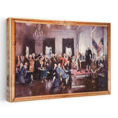 Howard Chandler Christy Painting Scene At Signing Of Constitution Of United States Of America September 17 1787 Classic Retro Vintage Architecture ...