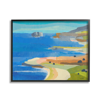 «Modern Coastal Inlets Single Photo Frame» par Jan Weiss sur toile