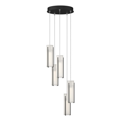 Luminaire suspendu cylindrique à 5 lumières Exos