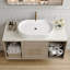 Meuble-lavabo mural avec lavabo ovale en céramique-2114973074
