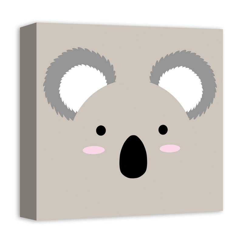 Art sur amis koala face Marko, H 12 po x l 12 po x P 1,25 po, Toile tendue
