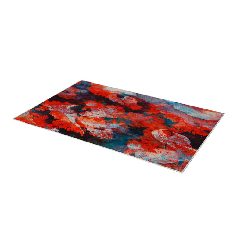 Premium Hall Carpet, 3.3 x 6.6 Feet, 100% Polyester, 0.3 in Pile Height | Antibacterial, Non-Slip Underside, Machine Washable | Elegant 3D Digital Print Design, Perfect for Entryways & Living Rooms