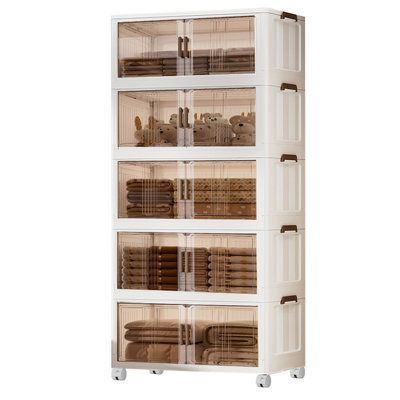 Plastic / Acrylic Single Storage Cabinet ( 143cm H x 55cm W x 32cm D)