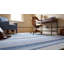 Tapis bleu moderne en laine noué à la main à motif géométrique Pixelation-1950209178