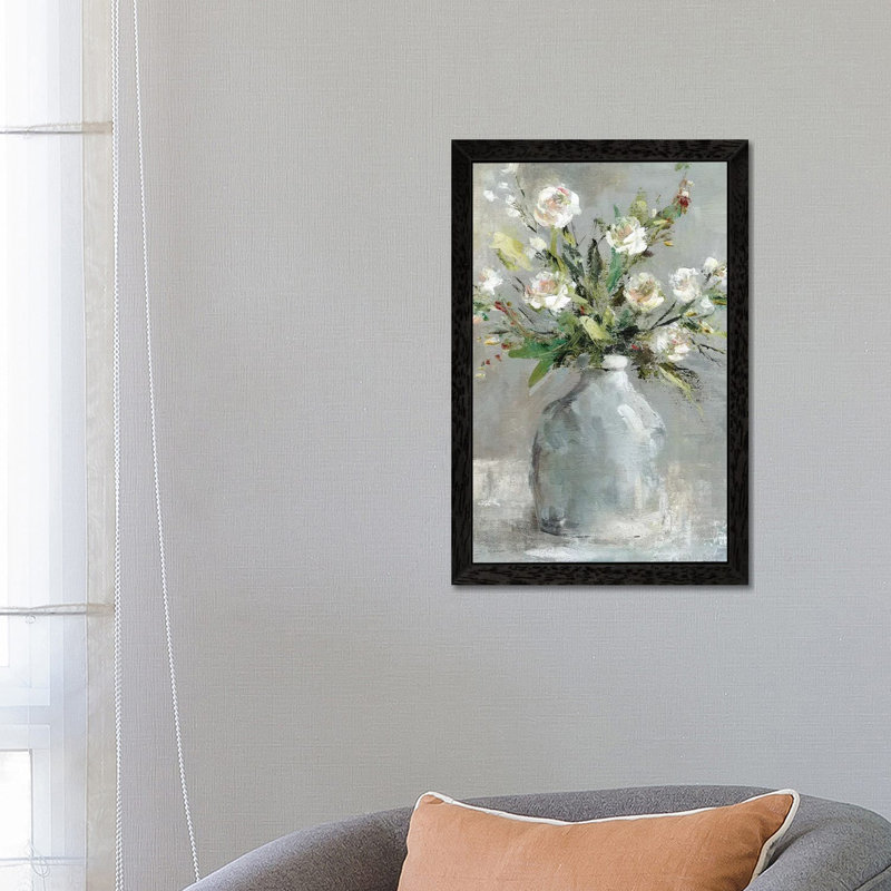 Country Bouquet I by Carol Robinson - Painting on Canvas, 66.04 cm H x 45.72 cm W, Black Framed