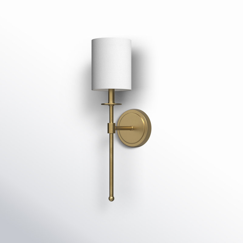 MacDowell 1 - Light Dimmable Wallchiere in Natural Brass, Natural Brass