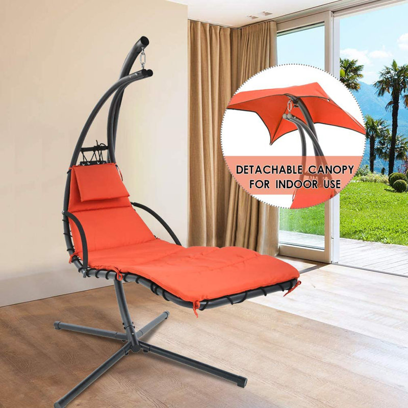 Chaise longue avec support Fairmount, Orange