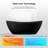 MonBlari 67" X 28" Acrylic Freestanding Black Soaking Bathtub with Overflow and Pop-up Drain For Bathroom-120392943