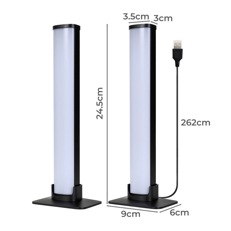 32cm Polished LED Column Floor Lamp