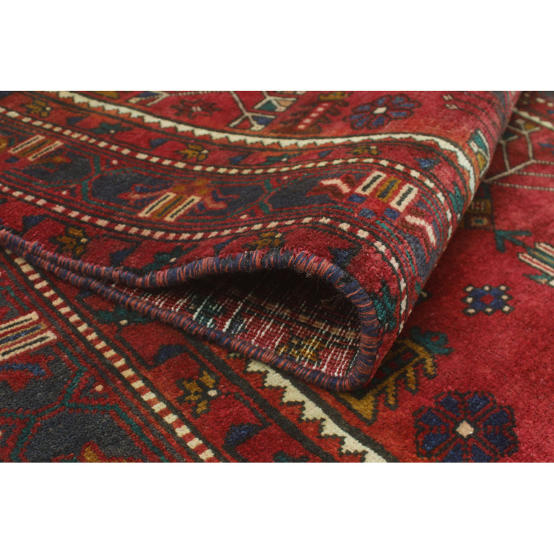 One-of-a-Kind 3'8" X 10'9" 1980s Runner Wool Area Rug in