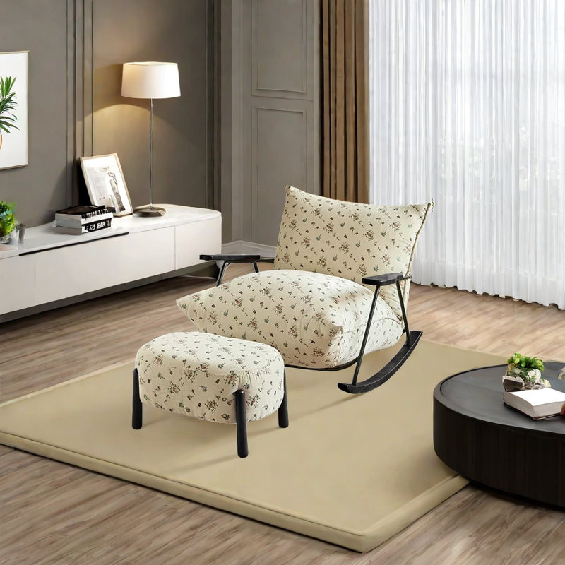 Chaise berçante Modern Home, Noir
