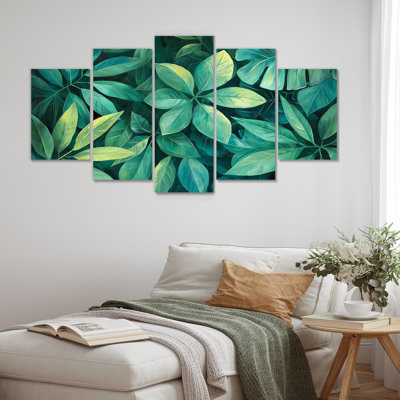 Green Rainforest Canopy Leves - Rainforest Wall Art - Traditional Wall Art Decor Diamond