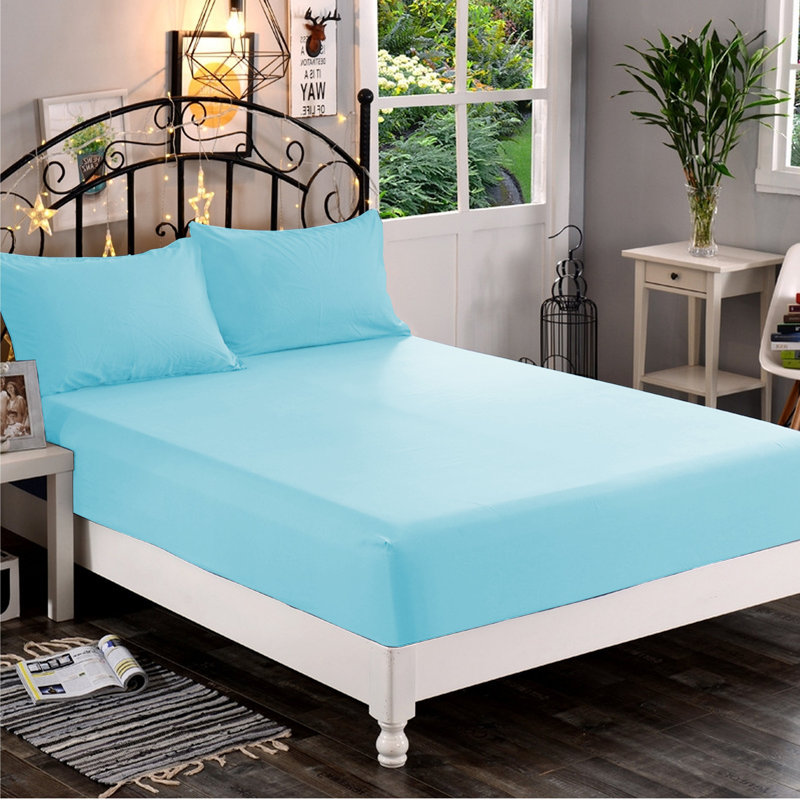 Microfiber Fitted Sheet, Full Fitted Sheet, Aqua