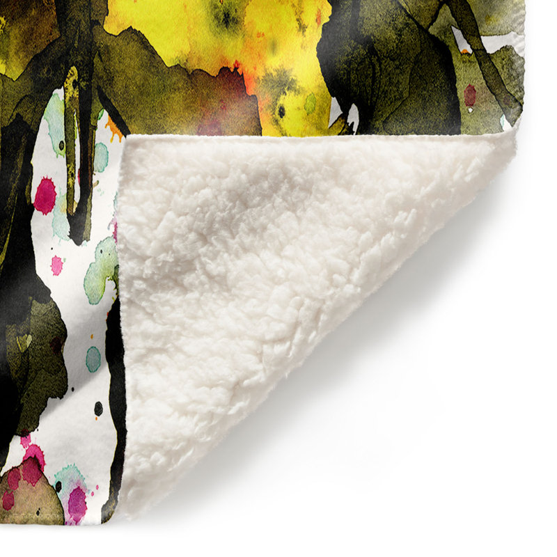 Couverture sherpae douce 37 de papillon aquarelle, l 68 po x L 80 po
