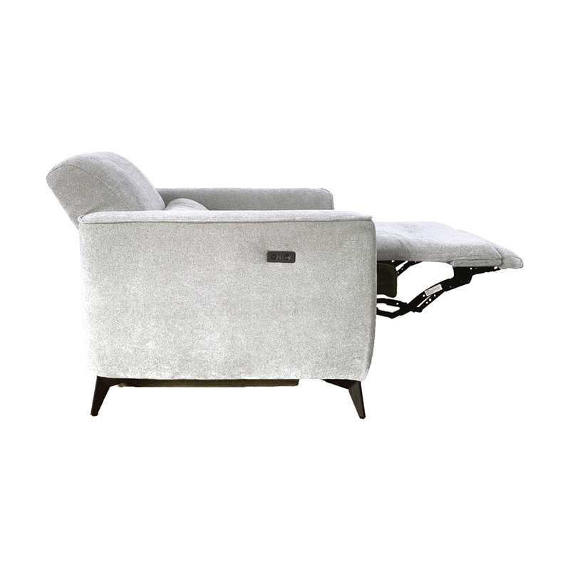Fauteuil inclinable électrique moderne avec repose-pieds réglable gris l 39,5 po Jastin, Gris moyen