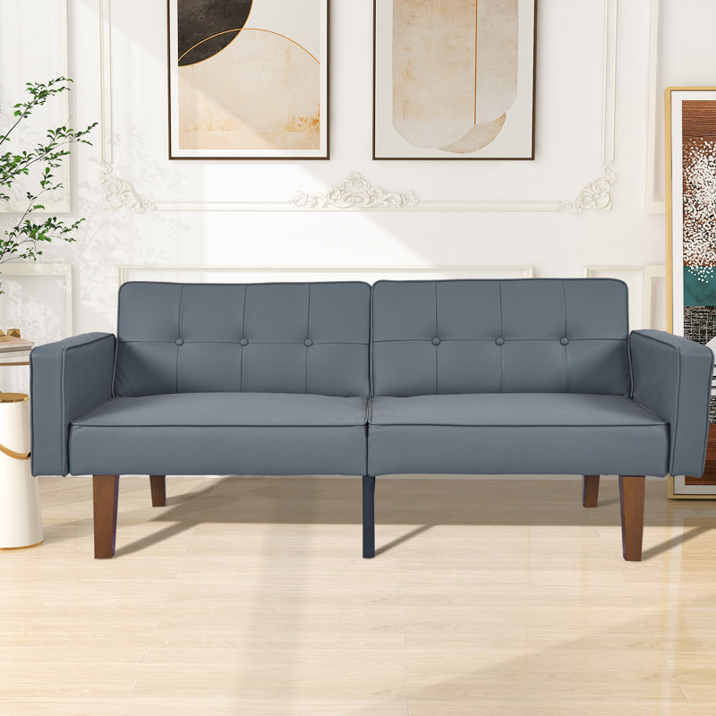 Futon rembourré Taeler, Gris