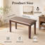 Banc rembourré en tissu brun Tech