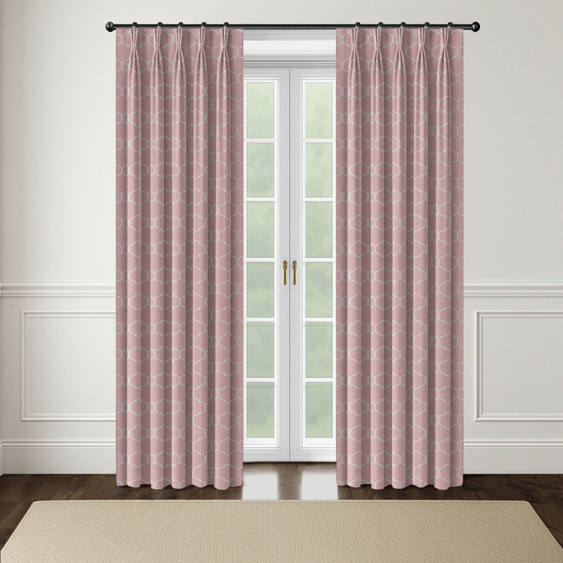 Ensemble de 2 panneaux de rideaux Roselyn Blush, 40 x 84