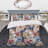 Vintage Beige Minimalism Floral Blossums Coastal Duvet Cover-94672824