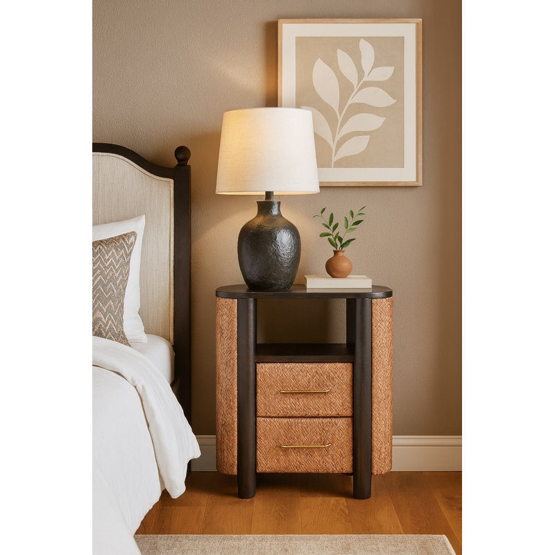 50cm W Solid Wood Bedside Table