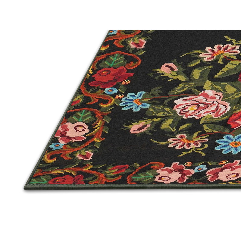 Floral Indoor Rug, Rectangle 3' x 5'