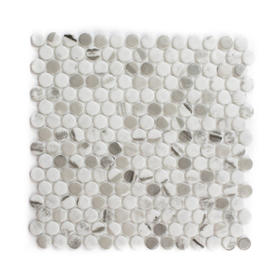 Eterna Penny 12"x12" Recycled Glass Mosaic Tile