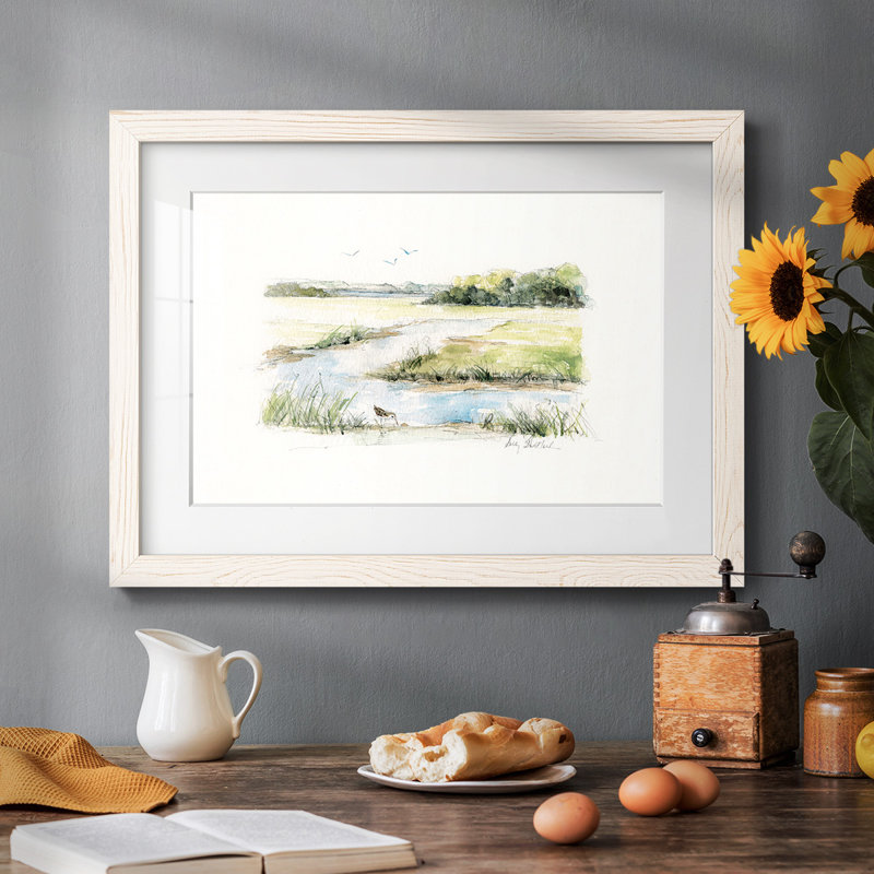 «Early Morning II», reproduction d'art sur papier, H 26 po x l 38 po, Blanc