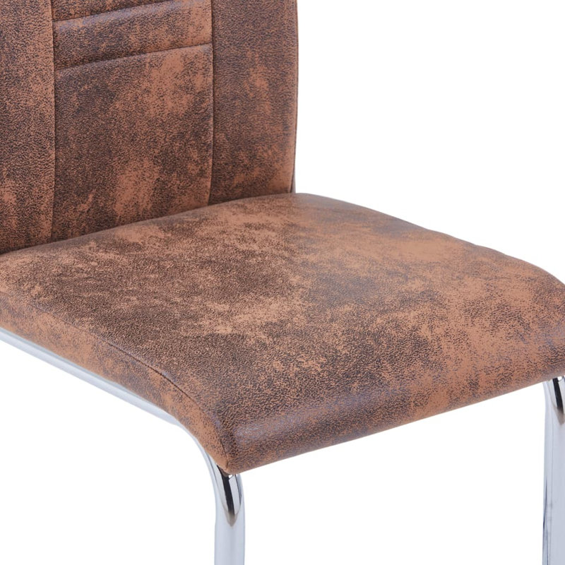 Binani 45cm H Upholstered Cantilever Chair, Brown