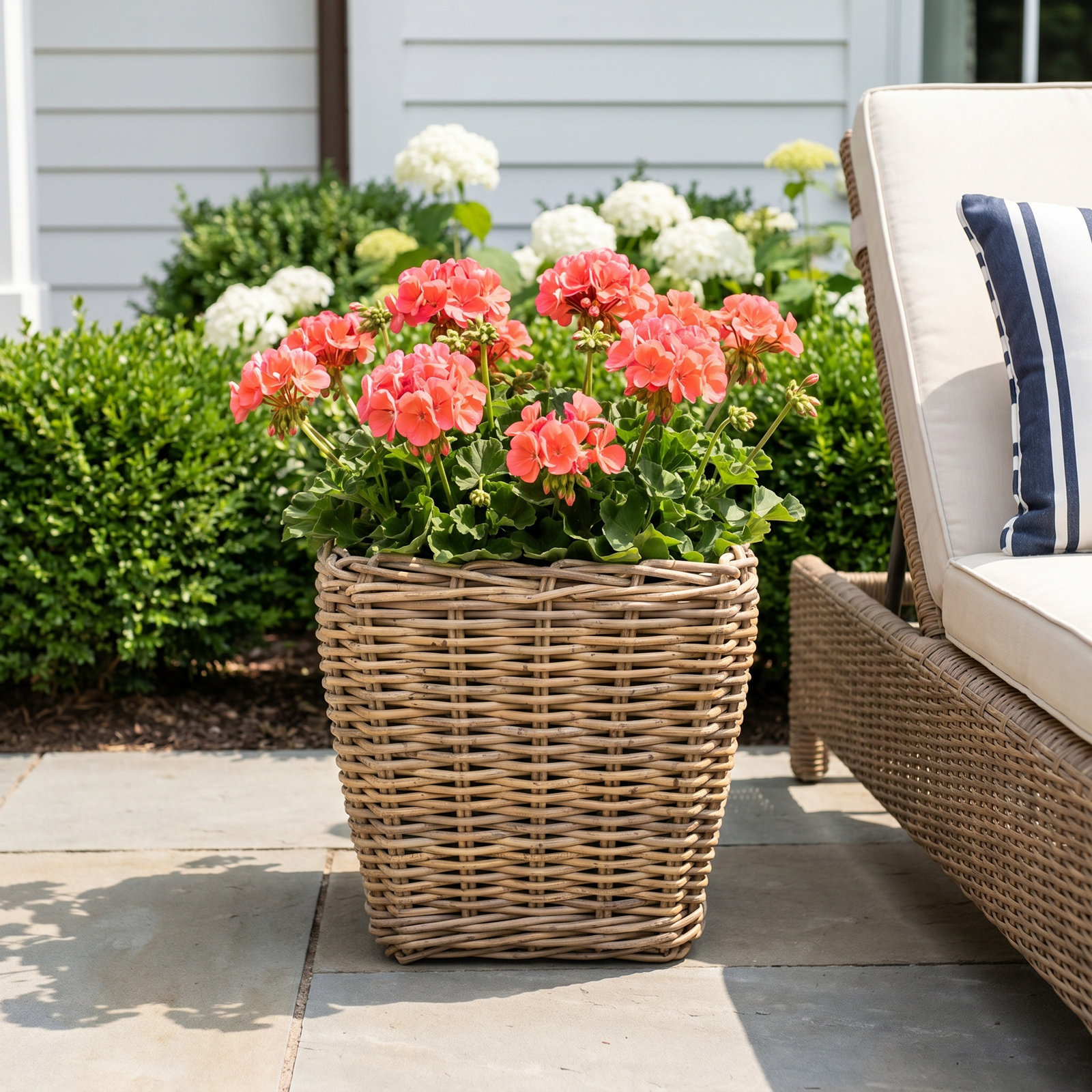 Square Tapered Planter With Plastic Insert