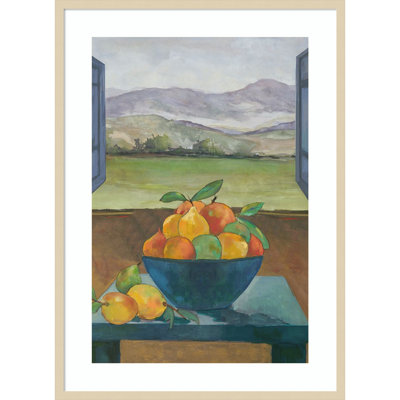 «Fruit Bowl II» par Jacob q, impression sur bois encadrée