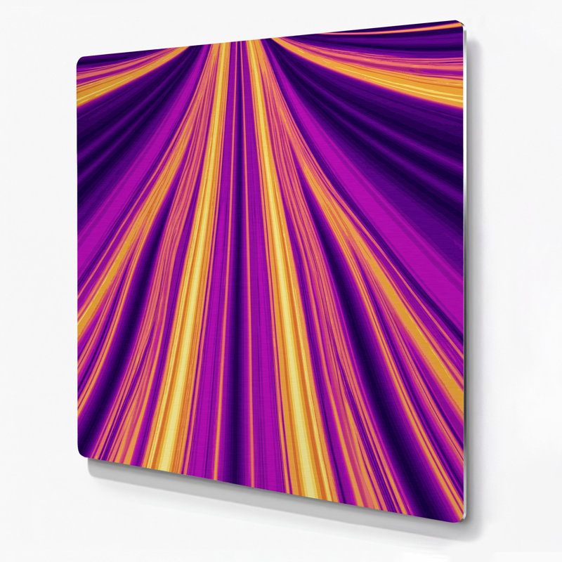 Gradient Abstract 84, art mural en métal mauve