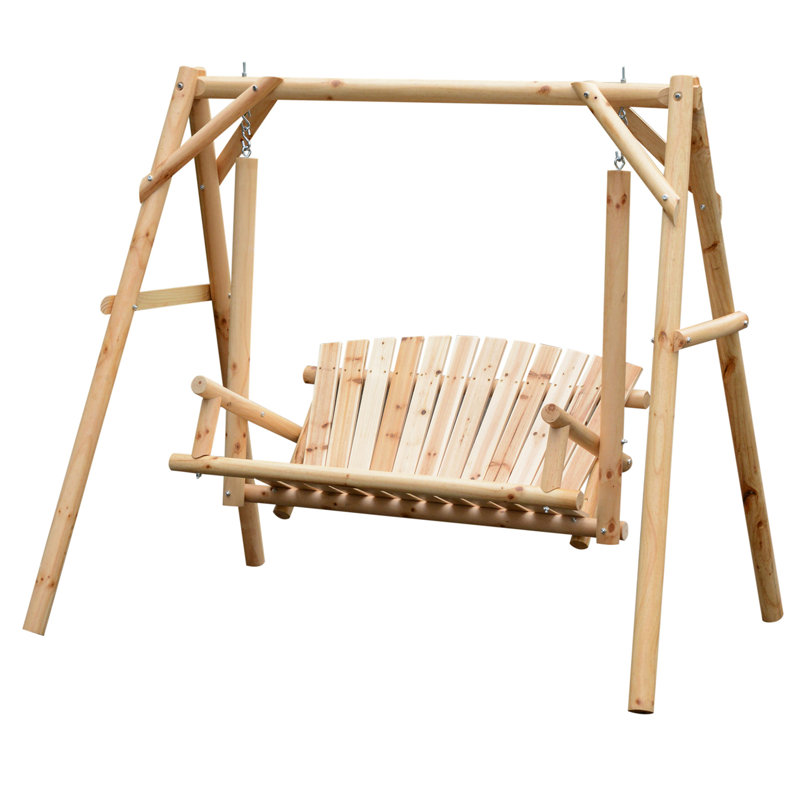 Dannica 2 Person Pine Porch Swing