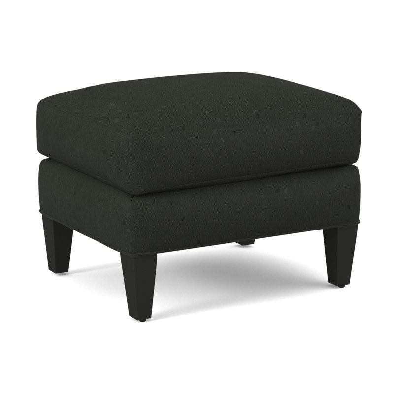 Upholstered Ottoman, Black, Salvador Asphalt