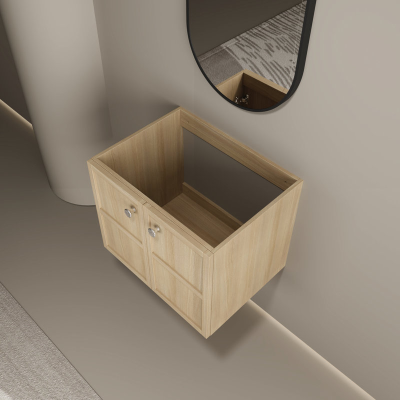 Meuble-lavabo de salle de bain de 61 cm (24 po) en contreplaqué de chêne - Moderne et fonctionnel, fabriqué avec des matériaux de qualité pour une durabilité accrue