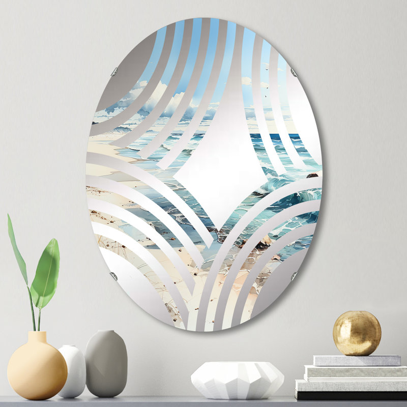 Ocean Charm In Winter I - Miroir décoratif Baptist Fan - MIR117218-Ovale, L 20 po x H 30 po