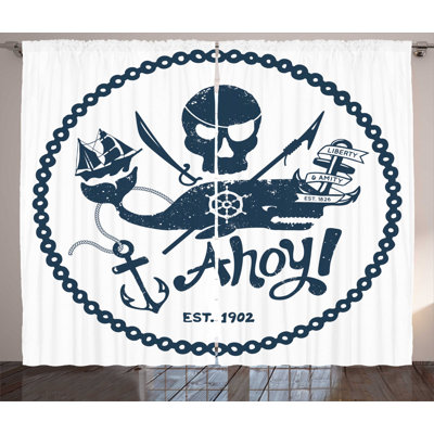Anchor Semi-Sheer Rod Pocket Curtain Panels