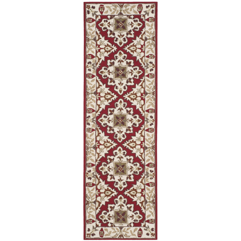 Broadcommon Hand Hooked Performance Oriental Rug, Runner 2'6" x 10'