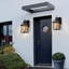 Applique murale d'extérieur 1 lumière en aluminium avec capteur de mouvement 13 po Bostock