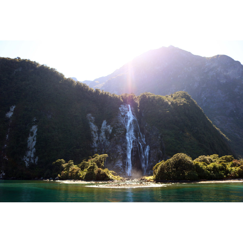 Milford Sound Waterfall by LucidSurf - Wrapped Canvas Print, 30cm H x 46cm W x 3.8cm D